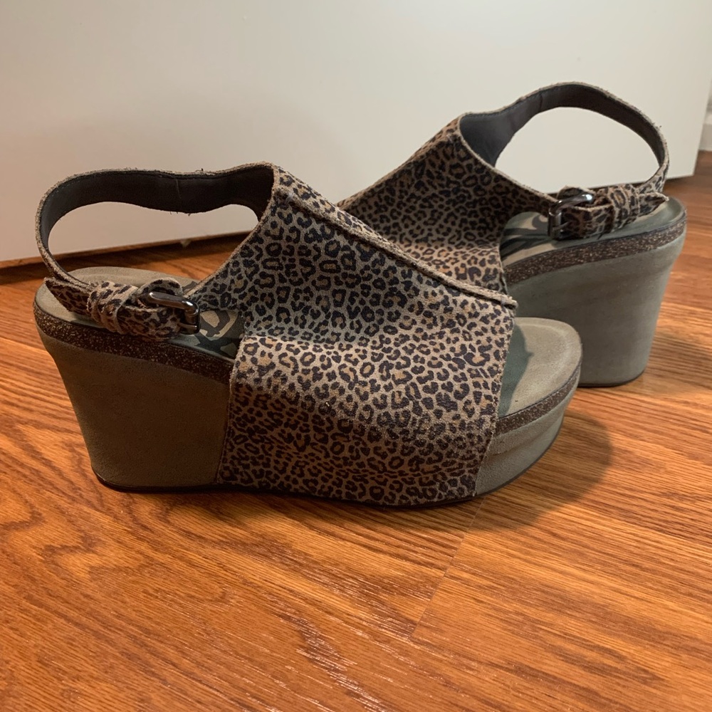 OTBT Leopard Print Wedge Sandals